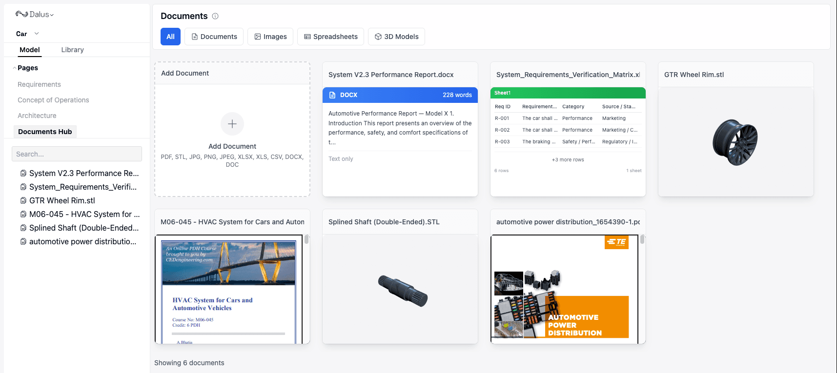 Thumbnail: documents hub preview of office files